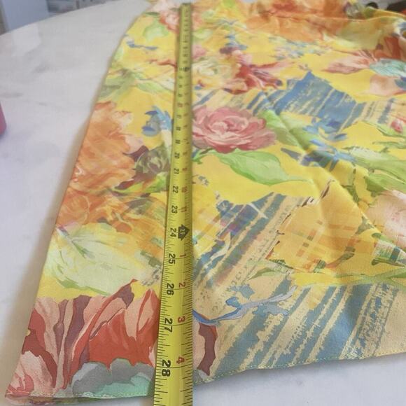 Ralph Lauren Collection Purple Label Floral Silk Midi Skirt 6 S Short $1,290 NEW - Picture 4 of 9